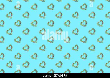 Muster aus Herz Formen blauen Hintergrund Stockfoto
