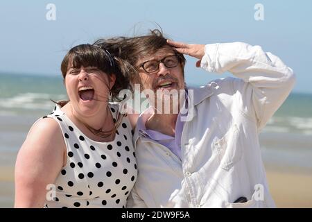 Ambre Grouwels und Stefan Liberski beim 28. Cabourg Romantic Film Festival in Cabourg, Frankreich am 14. Juni 2014. Foto von Nicolas Briquet/ABACAPRESS.COM Stockfoto