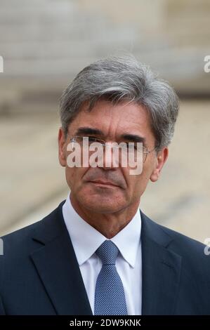 Vorsitzender des Vorstands und CEO des deutschen multinationalen Konzerns Siemens Joe Kaeser, verlässt am 17. Juni 2014 ein Treffen mit dem französischen Präsidenten Francois Hollande im Elysee-Palast in Paris. Foto Thierry Orban/Abacapress.com Stockfoto