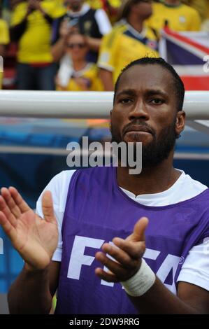 Didier Drogba von der Elfenbeinküste während der Fußball-Weltmeisterschaft 2014 erste Runde des Gruppe-D-Spiels Kolumbien gegen die Elfenbeinküste im Nationalstadion Brasilia, Brasilien, am 19. Juni 2014. Kolumbien gewann 2:1. Foto von Henri Szwarc/ABACAPRESS.COM Stockfoto