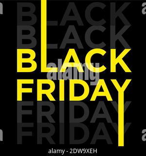 Abstrakt Black Friday Vektor mit weißen Buchstaben. Stock Vektor