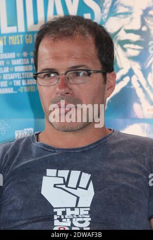 Luc Barruet nimmt an einer Pressekonferenz Teil, die am 27. Juni 2014 im Rahmen des jährlichen AIDS Charity and Fundraising Music Festival Solidays auf der Rennstrecke Longchamp in Paris, Frankreich, stattfindet. Foto von Audrey Poree/ABACAPRESS.COM Stockfoto