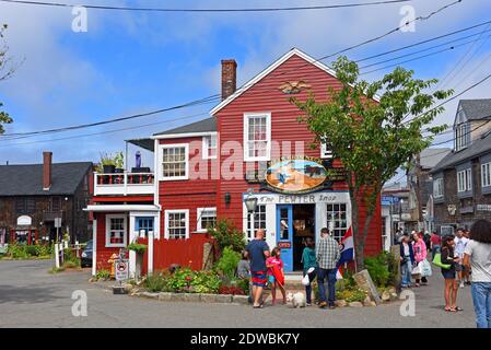 Historische Galerie auf Bearskin Neck in der Innenstadt von Rockport, Massachusetts, USA. Stockfoto