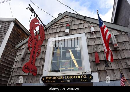 Historische Galerie auf Bearskin Neck in der Innenstadt von Rockport, Massachusetts, USA. Stockfoto