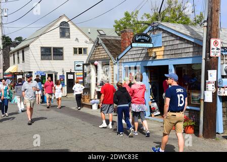 Historische Galerie auf Bearskin Neck in der Innenstadt von Rockport, Massachusetts, USA. Stockfoto