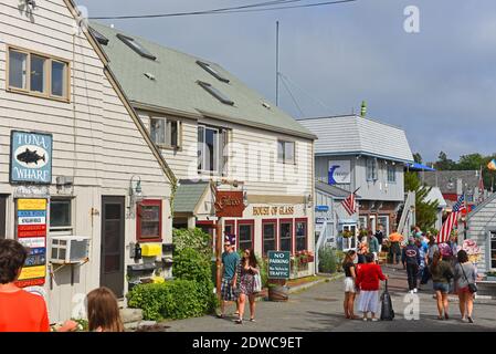 Historische Galerie auf Bearskin Neck in der Innenstadt von Rockport, Massachusetts, USA. Stockfoto