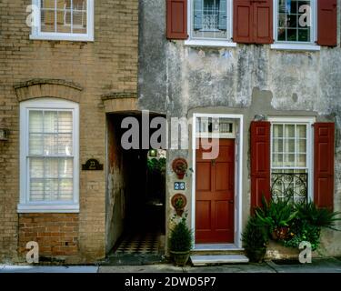 Türen, Historisches Viertel, Charleston South Carolina Stockfoto