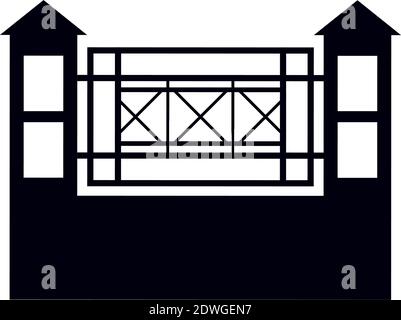 Fence Gate Symbol Design Vorlage Vektor isolierte Illustration Stock Vektor