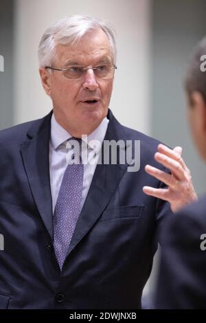 Brüssel, Belgien. Dezember 2020. Michel Barnier, Chefunterhändler der britischen Task Force der Europäischen Kommission, nimmt am 22. Dezember 2020 in Brüssel an einer Sitzung des Ausschusses der Ständigen Vertreter (AStV) zum aktuellen Stand der Verhandlungen zwischen der EU und dem Vereinigten Königreich Teil. Die Ständigen Vertreter der EU werden über den Stand der Verhandlungen zwischen der EU und dem Vereinigten Königreich und das umfassende Investitionsabkommen zwischen der EU und China sprechen. - Foto von Monasse T/ANDBZ/ABACAPRESS.COM Quelle: ABACAPRESS/Alamy Live News Stockfoto