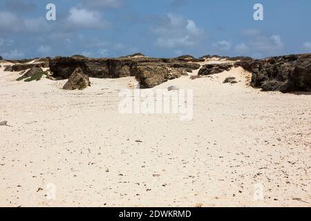 Boca Prins ein abgeschiedener Sandstrand im Arikok Nationalpark, Santa Cruz, Aruba, Karibik Stockfoto