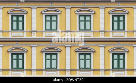 Zeilen der Gruppe der Vintage-Fenster Textur Hintergrund. Stockfoto