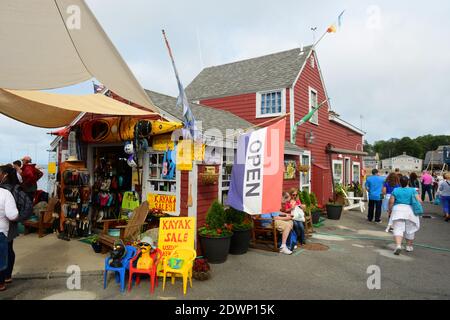 Historische Galerie auf Bearskin Neck in der Innenstadt von Rockport, Massachusetts, USA. Stockfoto