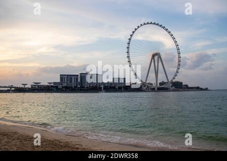 Das höchste Riesenrad der Welt Ain Dubai, in Blue Waters bei Meraas in Dubai, VAE Stockfoto