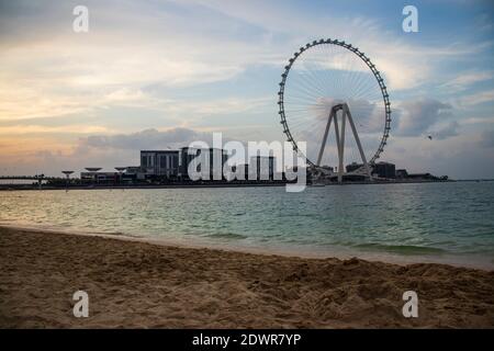 Das höchste Riesenrad der Welt Ain Dubai, in Blue Waters bei Meraas in Dubai, VAE Stockfoto