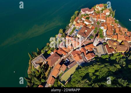 Varenna, Comer See (IT), Luftbild Stockfoto