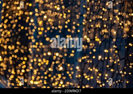Luxus Abstrakt Glänzende Party Hintergrund Mit Funkelnden Lichtern Und Golden Bokeh. Stockfoto