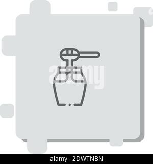 Honig Glas Vektor-Symbol moderne einfache Vektor-Illustration Stock Vektor