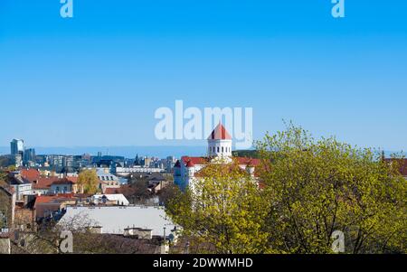 Panoramablick auf Vilnius, die Hauptstadt von Litauen, Europa. Stockfoto