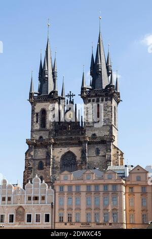 Teynkirche am Altstädter Ring in Prag, Tschechien Stockfoto