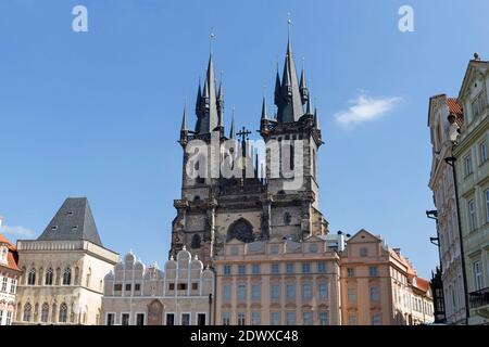 Teynkirche am Altstädter Ring in Prag, Tschechien Stockfoto