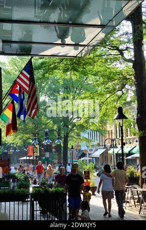 Historic Downtown Mall, Charlottesville, Virginia, USA Stockfoto