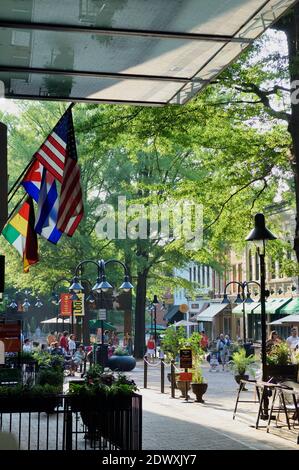 Historic Downtown Mall, Charlottesville, Virginia, USA Stockfoto