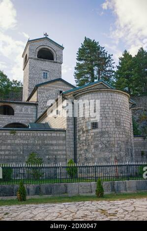 Religiöse Architektur. Montenegro. Blick auf das Kloster Cetinje, das serbisch-orthodoxe Kloster Stockfoto