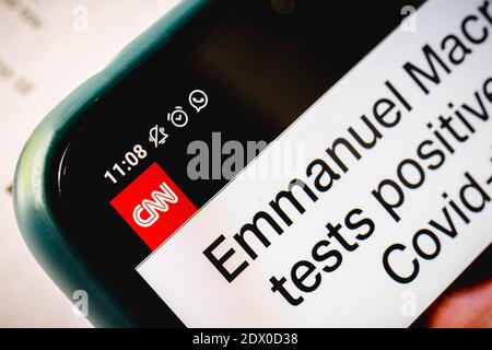 Brasilien. Dezember 2020. In diesem Foto Illustration die Nahaufnahme der CNN-Website auf einem Smartphone angezeigt Kredit: Rafael Henrique/SOPA Images/ZUMA Wire/Alamy Live News Stockfoto