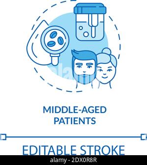 Symbol für das Konzept „Patienten mittleren Alters“ Stock Vektor