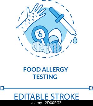 Symbol für das Konzept für Allergietests bei Lebensmitteln Stock Vektor