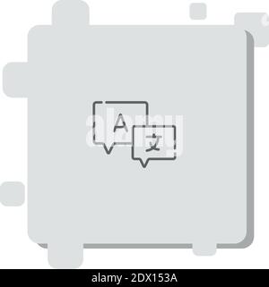 Übersetzung Vektor-Symbol Moderne einfache Vektor-Illustration Stock Vektor