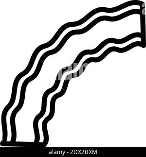 Bacon breakfast icon. Outline bacon breakfast vector icon for web design isolated on white background Stock Vektor