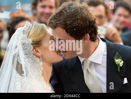 Hochzeit von Prinz Amedeo von Belgien und Elisabetta Maria Rosboch von Wolkenstein am 5. Juli 2014 in Rom, der Geburtsstadt der Braut, in der Basilika Santa Maria in Trastevere. Foto von Eric Vandeville/ABACAPRESS.COM Stockfoto