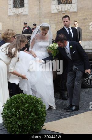 Hochzeit von Prinz Amedeo von Belgien und Elisabetta Maria Rosboch von Wolkenstein am 5. Juli 2014 in Rom, der Geburtsstadt der Braut, in der Basilika Santa Maria in Trastevere. Foto von Eric Vandeville/ABACAPRESS.COM Stockfoto