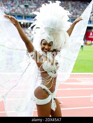 Atmosphäre während des IAAF Diamond League Areva Athletics Meeting am 5. Juli 2014 in Paris, Frankreich. Foto von Laurent Zabulon/ABACAPRESS.COM Stockfoto