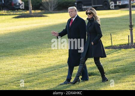 Washington DC, USA. Dezember 2020. 23. Dezember 2020 - Washington, DC, Vereinigte Staaten: US-Präsident Donald Trump und First Lady Melania Trump verlassen das Weiße Haus, auf dem Weg nach Mar-a-Lago in Palm Beach, FL. Foto von Chris Kleponis/Pool/ABACAPRESS.COM Quelle: ABACAPRESS/Alamy Live News Stockfoto