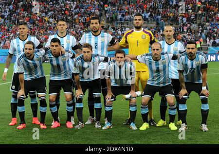 - Fußball - FIFA Fußball-Weltmeisterschaft 2014 - Halbfinale - Niederlande gegen Argentinien - Arena de Sao Paulo, Brasilien, Mittwoch, 9. Juli 2014. Foto von Giuliano Bevilacqua/ABACAPRESS.COM Stockfoto