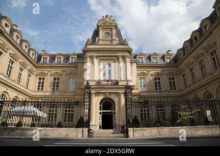 Außenansicht des Rathauses des 3. Arrondissements, in Paris, Frankreich. Juli 31, 2014. Foto von Edouard Grandjean/ ABACAPRESS.COM Stockfoto