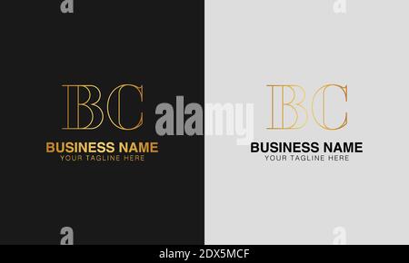 BC B C anfängliche Basis abstrakt moderne minimal kreative Logo, Vektor-Vorlage Bild. Luxus-Logo, anfängliches Logo. Stock Vektor