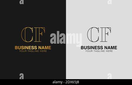 CF C F anfängliche abstrakte moderne minimal kreative Logo, Vektor-Vorlage Bild. Luxus-Logo, Logo, anfängliche Logo. Stock Vektor