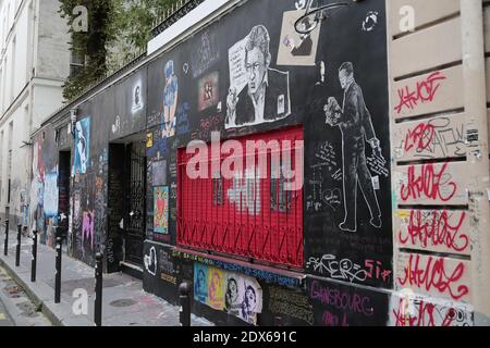 Außenansicht des Hauses von Serge Gainsbourg, in Paris, Frankreich. 22. August 2014. Foto von Edouard Grandjean/ABACAPRESS.COM Stockfoto