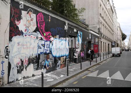 Außenansicht des Hauses von Serge Gainsbourg, in Paris, Frankreich. 22. August 2014. Foto von Edouard Grandjean/ABACAPRESS.COM Stockfoto