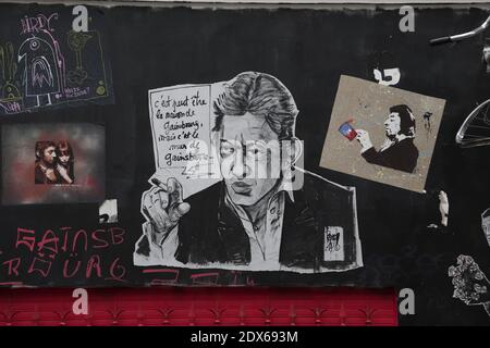 Außenansicht des Hauses von Serge Gainsbourg, in Paris, Frankreich. 22. August 2014. Foto von Edouard Grandjean/ABACAPRESS.COM Stockfoto