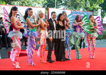 Iginio Straffi, Joanne Lee bei der Birdman-Premiere zur Eröffnung des 71. Internationalen Filmfestivals von Venedig am 27. August 2014 in Venedig, Italien. Foto von Marco Piovanotto/ABACAPRESS.COM Stockfoto