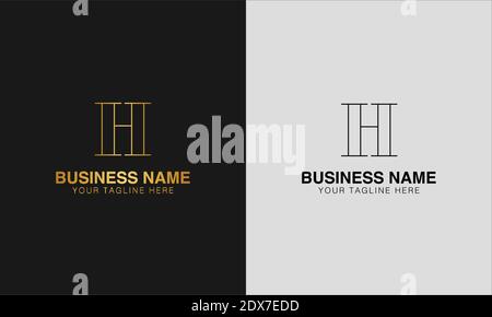 H HH anfängliche abstrakte moderne minimal kreative Logo, Vektor-Vorlage Bild. Luxus-Logo-Logo, anfängliches Logo. Stock Vektor