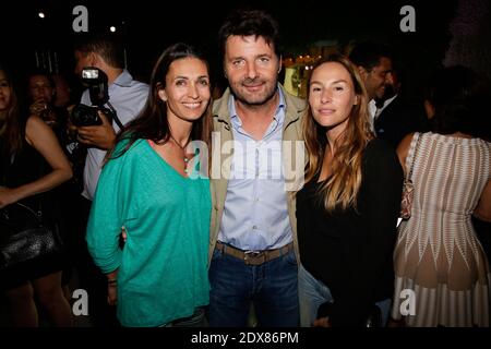 Adeline Blondieau, Philippe Lellouche und seine Frau Vanessa Demouy nehmen am 10. September 2014 an der Feier zum 10-jährigen Bestehen des "Hotel de Sers" in Paris Teil. Foto von Jerome Domine/ABACAPRESS.COM Stockfoto