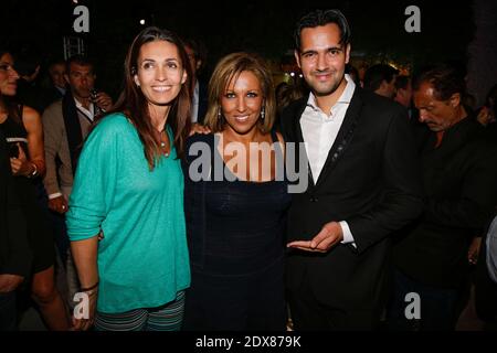 Adeline Blondieau, Jennifer Boccara und Yoann Freget nehmen am 10. September 2014 an einer Feier zum 10-jährigen Bestehen des "Hotel de Sers" in Paris Teil. Foto von Jerome Domine/ABACAPRESS.COM Stockfoto