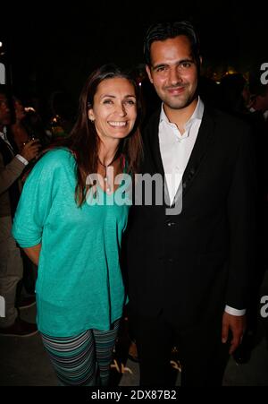 Adeline Blondieau und Yoann Freget feiern am 10. September 2014 in Paris das 10-jährige Jubiläum des "Hotel de Sers". Foto von Jerome Domine/ABACAPRESS.COM Stockfoto