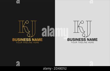 KJ K J anfängliche abstrakte moderne minimal kreative Logo, Vektor-Vorlage Bild. Luxus-Logo, Logo, anfängliche Logo. Stock Vektor