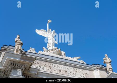 Toronto, Kanada - 11. August 2019: Eingang zum Exhibition Place, dem größten Ausstellungszentrum in Toronto, Kanada. Stockfoto